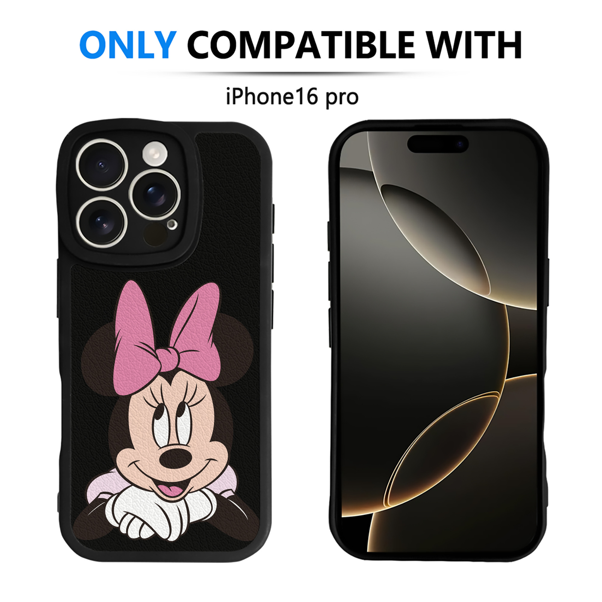 （画像用） ミッキーマウス Mickey Mouse 【iPhone 16シリーズ対応】シリコンスマホケース（レザー調） 材質：シリコン